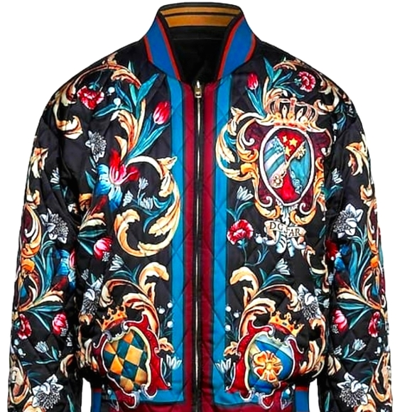 Dolce Gabbana Quilted Bomber Jacket Unisex